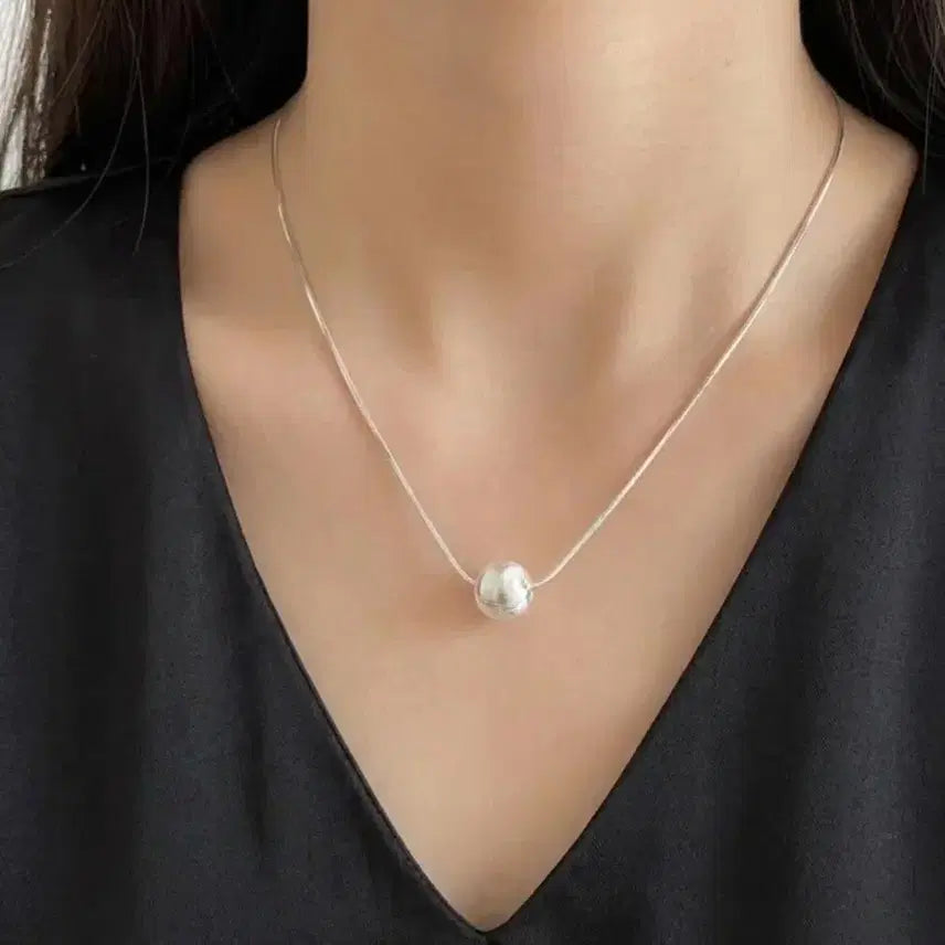 [SOLD OUT] [당일발송] 실버 925 심플 볼 목걸이
