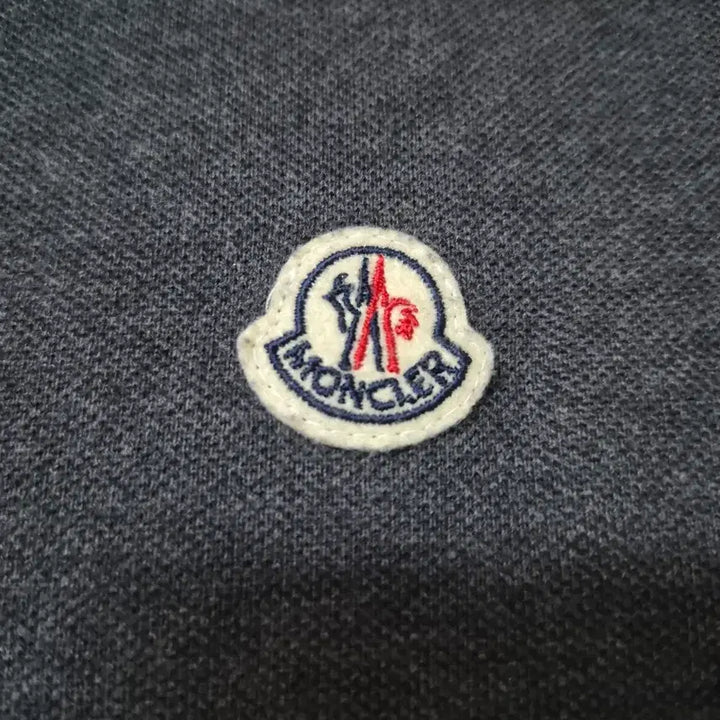 [BUNJANG] Moncler Long Sleeve Polo Shirt Charcoal Gray / 몽클레어 긴팔 카라티 챠콜 그레이