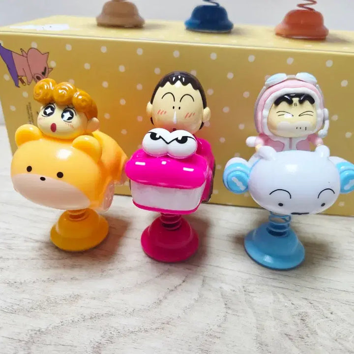 [BUNJANG] Crayon Shin-chan Spring Shaking Car Figures (Set of 6) / 짱구 흔들흔들 차량 스프링 피규어(6종세트)