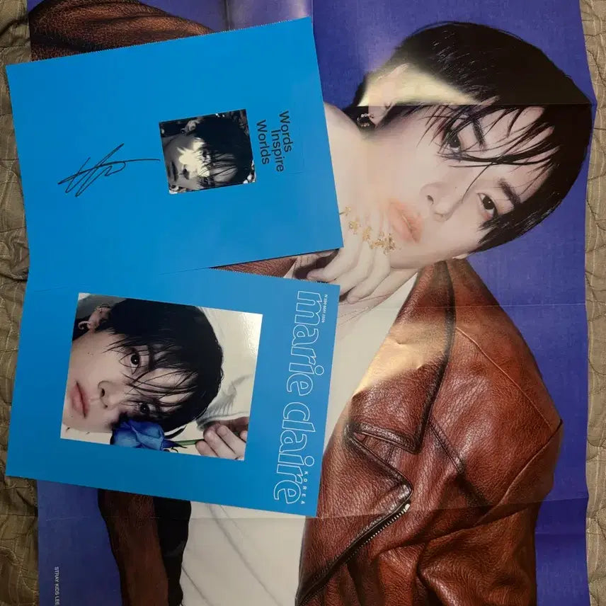 [BUNJANG] Lee Know Double-Sided Poster &amp; Signed Bookmark / 리노 양면 포스터&amp;싸인 북마크