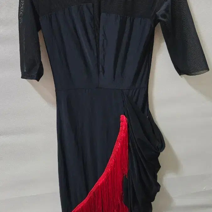 [SOLD OUT] 블랙 시스루 댄스 드레스 롱 슬리브  }90