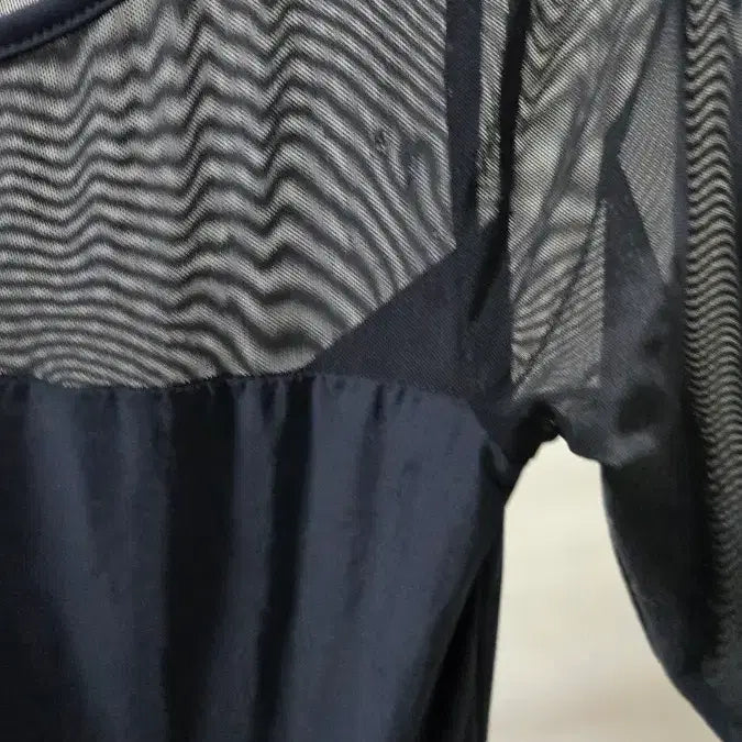 [SOLD OUT] 블랙 시스루 댄스 드레스 롱 슬리브  }90