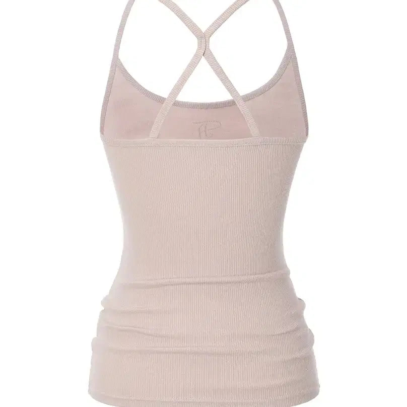 [BUNJANG] 3Times Jewel Cross Bag Tank Top Pink / 쓰리타임즈 쥬얼 크로스백 탱크탑 핑크