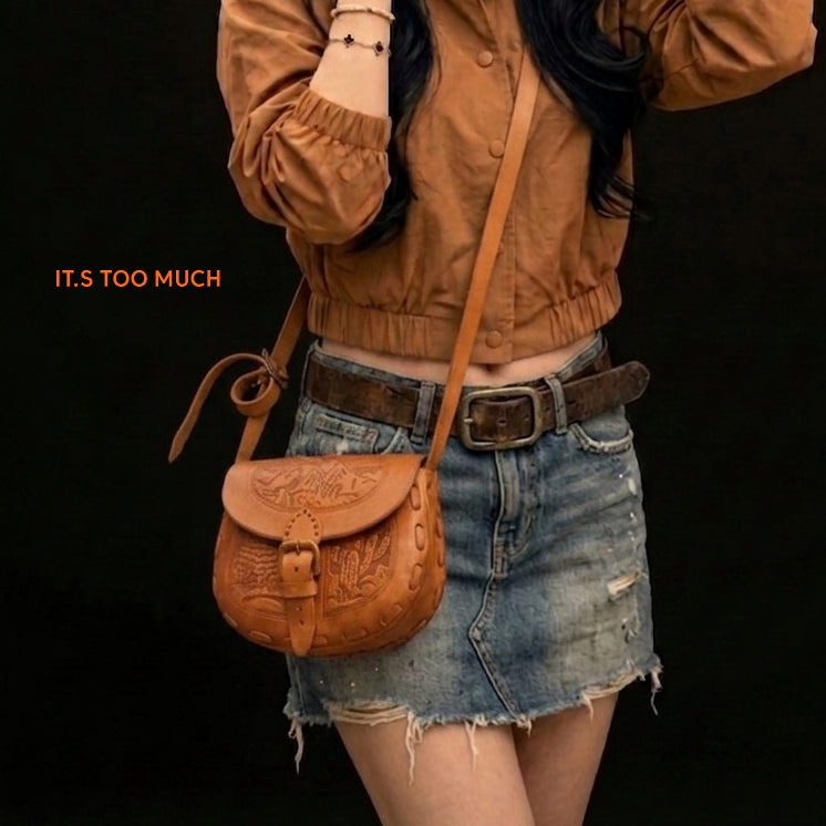 [BUNJANG] Vintage Leather Crossbody Tote Bag / Q369 크로스백 크로스가방 레더백 빈티지 가죽가방 레더가방 토트백