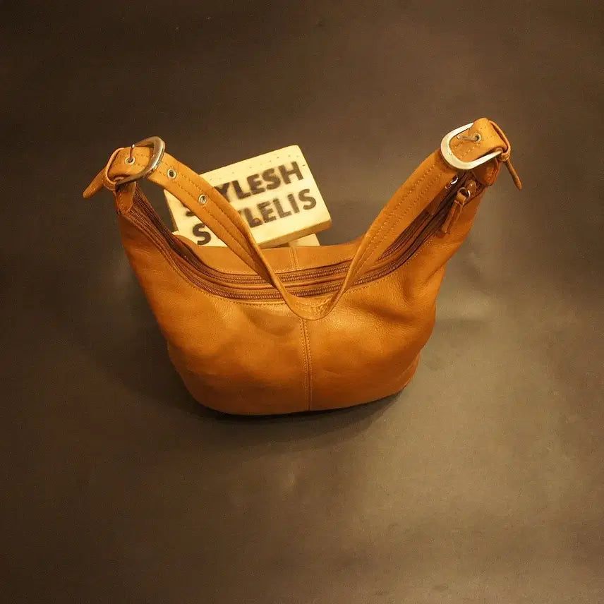 [BUNJANG] Q415 Vintage Leather Hobo Bag Shoulder Bag Tote Bag / Q415 가죽숄더백 빈티지가죽가방 호보백 에코백 쇼퍼백 레더백 토트백