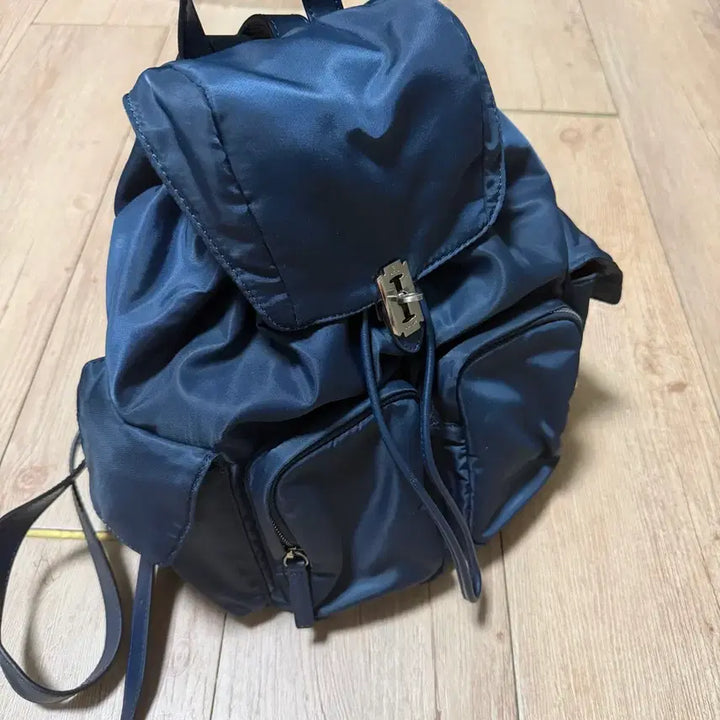 [BUNJANG] Boonk Hey Double Pocket Backpack Medium Navy / 분크 헤이 더블 포켓 백팩 미듐 Navy
