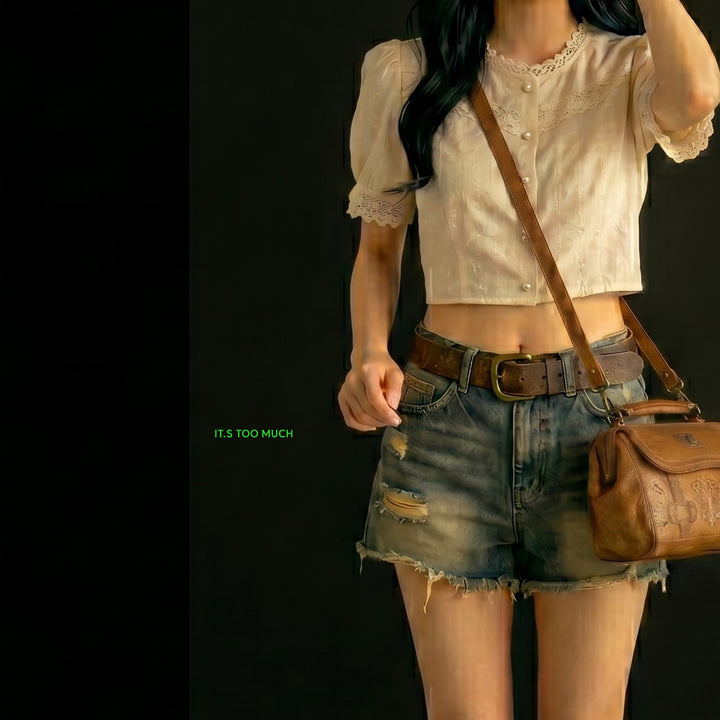 [BUNJANG] Vintage Leather Crossbody Tote Bag / Q430 크로스백 크로스가방 레더백 빈티지 가죽가방 레더가방 토트백