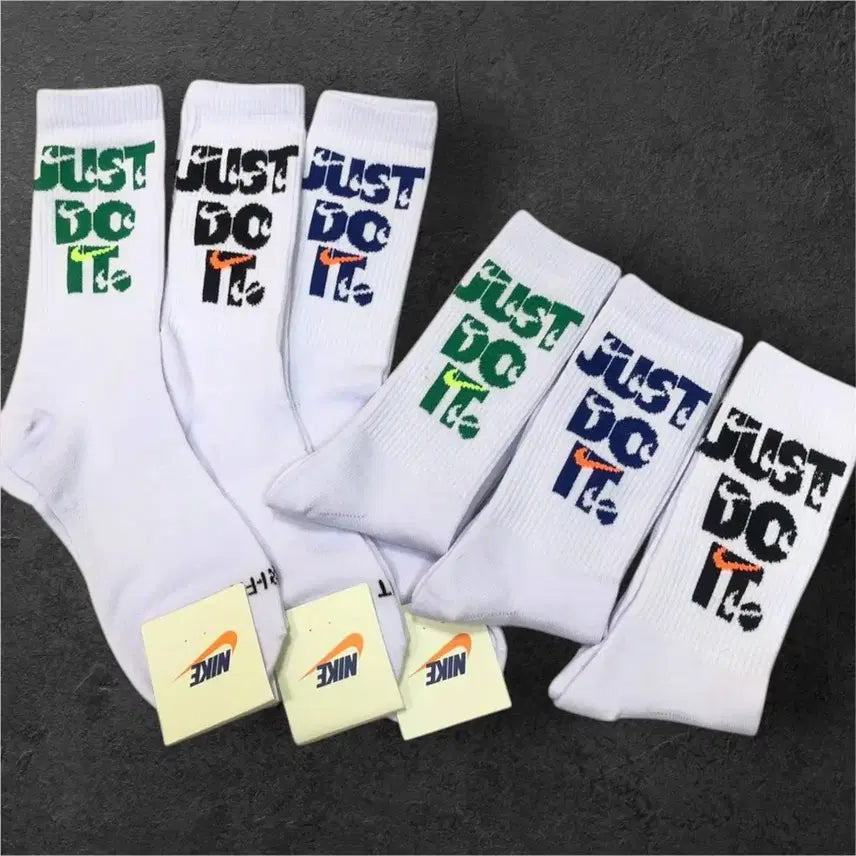 [BUNJANG] Nike Just Do It Long Crew Socks 3-Pack / 나이키 저스트두잇 장목양말 3켤레