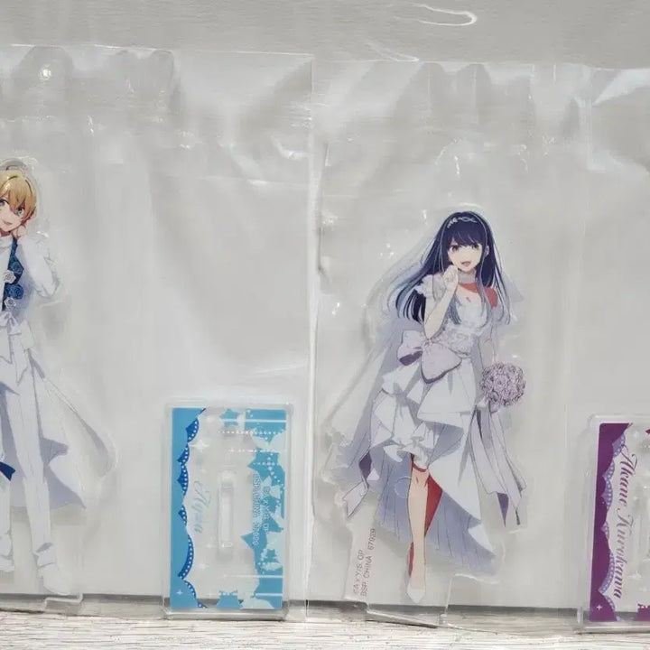 [BUNJANG] Oshi no Ko G Prize Aqua &amp; Akane Acrylic Stand + Hologram Sticker Bundle Set / 일괄)최애의 아이 G상 아쿠아+아카네+홀로그램 스티커