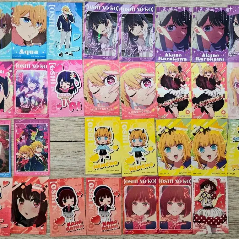 [BUNJANG] Oshi no Ko G Prize Aqua &amp; Akane Acrylic Stand + Hologram Sticker Bundle Set / 일괄)최애의 아이 G상 아쿠아+아카네+홀로그램 스티커