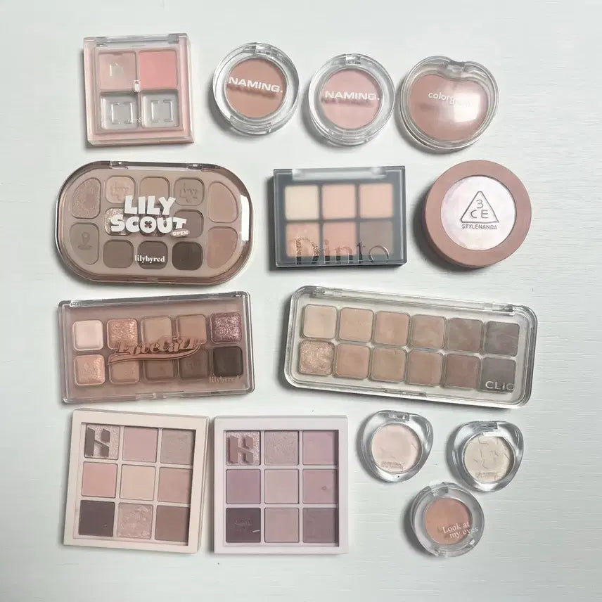 [BUNJANG] Lilybyred Shadow Palette &amp; Blusher, Clio, Holika Holika, Dinto, 3CE, Naming, Colorgram, Etude, Rom&amp;nd / 섀도우팔레트 블러셔 아몬드밀크 라떼는선임 로즈다이얼 베이글 모노핑크