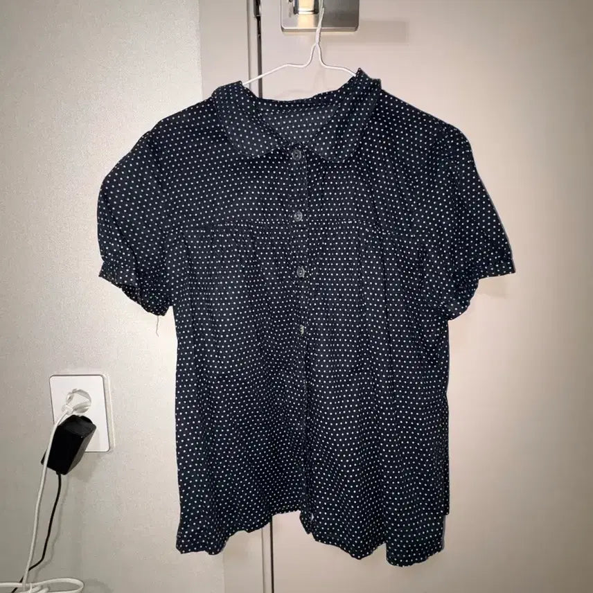 [BUNJANG] Japanese Vintage Mori Dot Short Sleeve Shirt / 일본 빈티지 모리 도트 반팔 셔츠