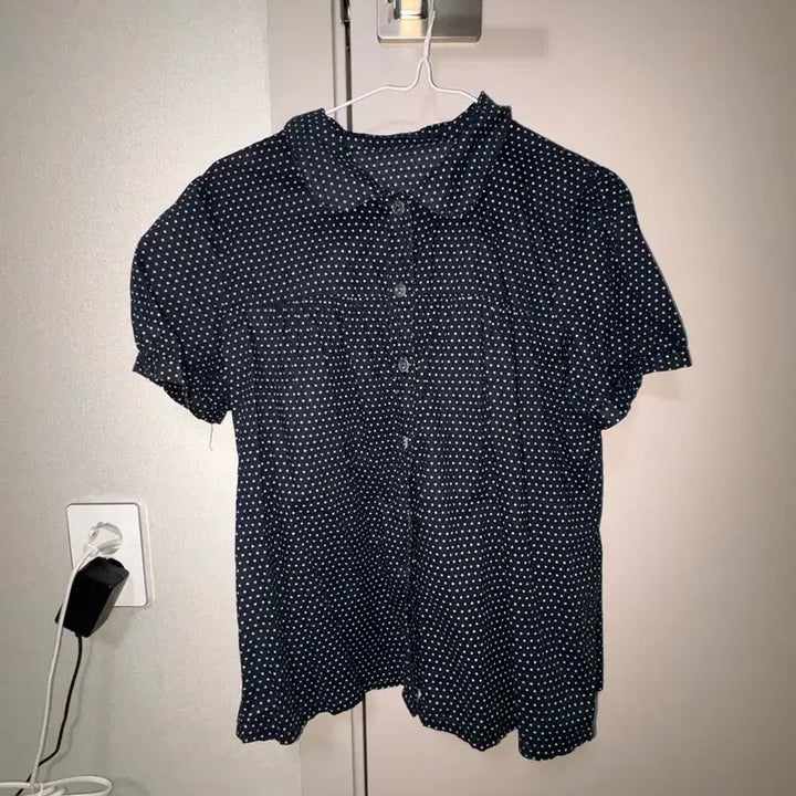 [BUNJANG] Japanese Vintage Mori Dot Short Sleeve Shirt / 일본 빈티지 모리 도트 반팔 셔츠