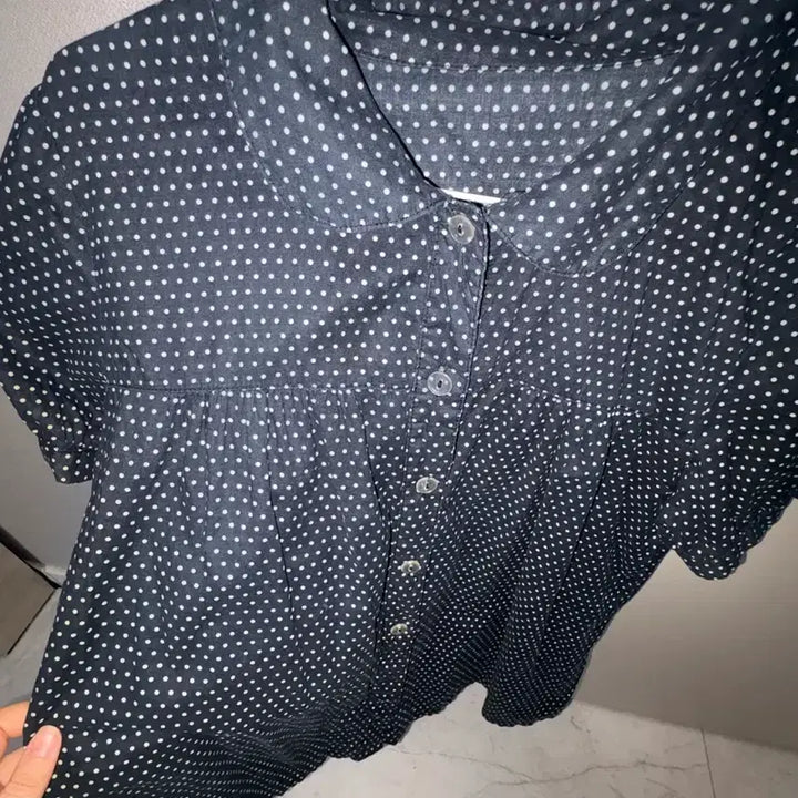[BUNJANG] Japanese Vintage Mori Dot Short Sleeve Shirt / 일본 빈티지 모리 도트 반팔 셔츠