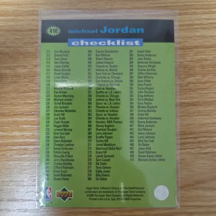 [BUNJANG] Michael Jordan 1995 NBA Players Club Card / nba 1995 players club 마이클 조던 카드