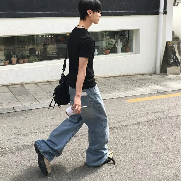 [BUNJANG] Flare Fit Denim Jeans / 플레어 핏 데님 청바지