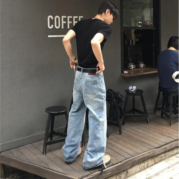 [BUNJANG] Flare Fit Denim Jeans / 플레어 핏 데님 청바지