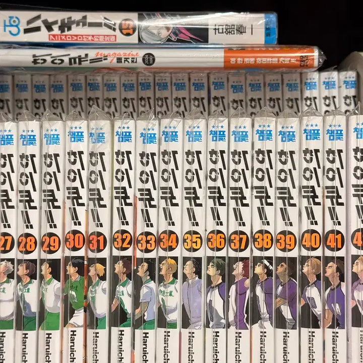 [BUNJANG] Haikyuu!! Complete Manga Set with DVD, Guidebooks, Magazine, and Trading Cards / 하이큐 만화책 전권+DVD+가이드북2종+매거진+바보카 급전판매입니다ㅠ