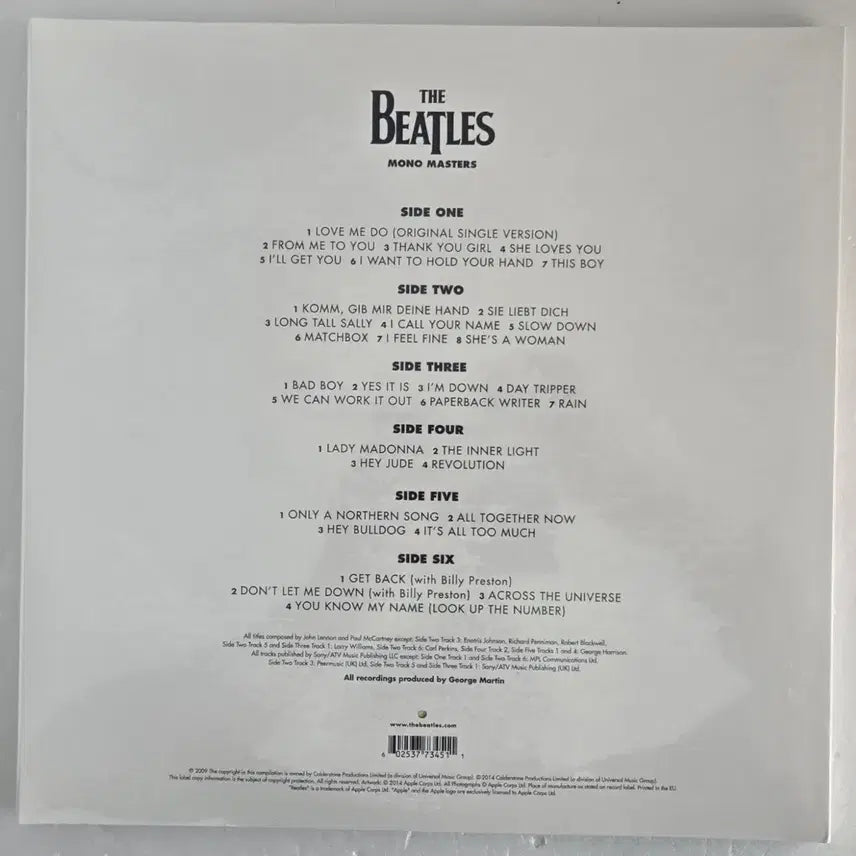 [BUNJANG] The Beatles Mono Masters 3LP (2014 All-Analog Mastering, Sealed) / Beatles - Mono Masters LP (2014년 미개봉)