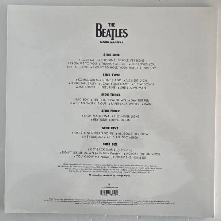 [BUNJANG] The Beatles Mono Masters 3LP (2014 All-Analog Mastering, Sealed) / Beatles - Mono Masters LP (2014년 미개봉)