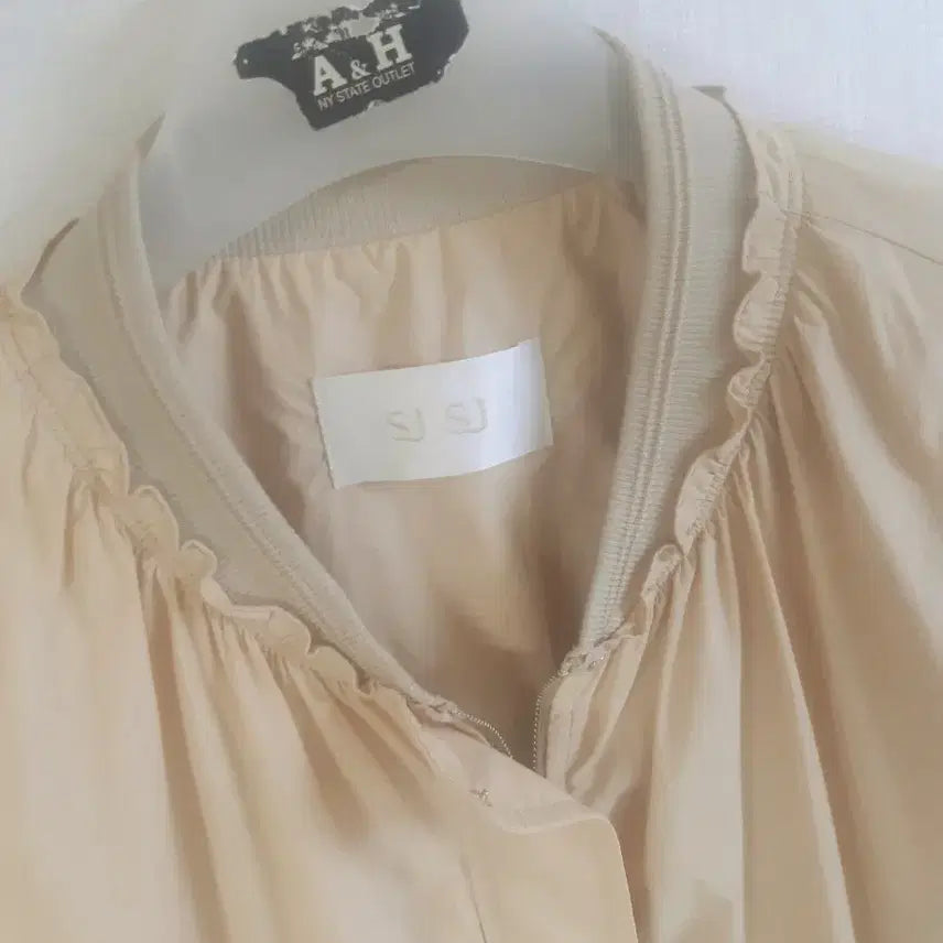 [BUNJANG] SJSJ Shirring Neck Long Jumper (Outer) / SJSJ(한섬) 셔링 넥 롱점퍼(아우터)