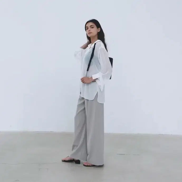 [SOLD OUT] 31THE Flimsy sheer shirt 시어 셔츠