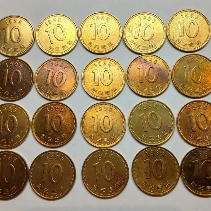 [BUNJANG] 1995 10 Won Coins - Bundle of 20 / 1995년10원 20개 일괄
