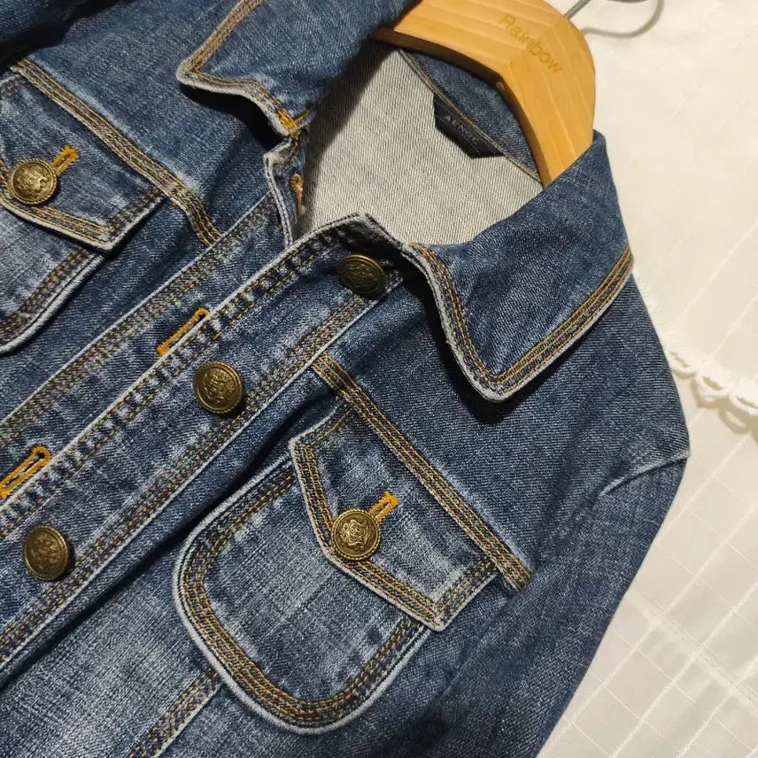 [BUNJANG] Aenok Cropped Short Denim Jacket Vintage / 빈티지새제품! 애녹 크롭 숏청자켓.