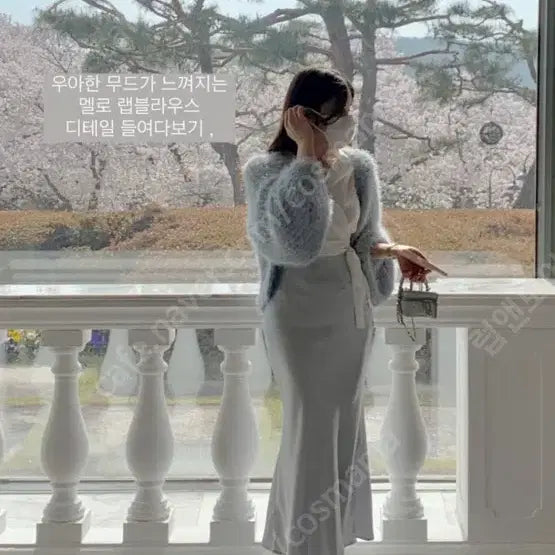 [SOLD OUT] 모던로브 실크 머메이드 롱스커트, 아이보리 슬리퍼 단화 뮬