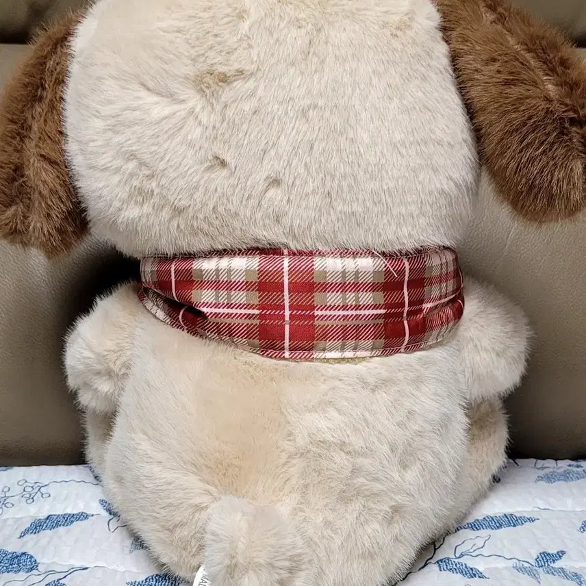 [BUNJANG] Todo Toys Dog Plush Check Scarf / Todo Toys강아지 인형 체크 목도리(새상품)