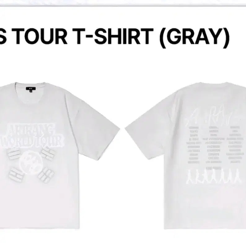 [BUNJANG] BTS Arirang Tour T-Shirt Gray S / 미개봉)BTS 방탄소년단 아리랑 투어 티셔츠 그레이 S ARIRANG