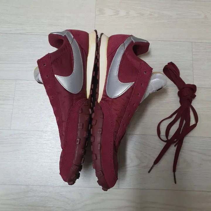 [BUNJANG] Nike Waffle Racer Burgundy Silver Vintage / 나이키 와플레이서 버건디 실버 빈티지