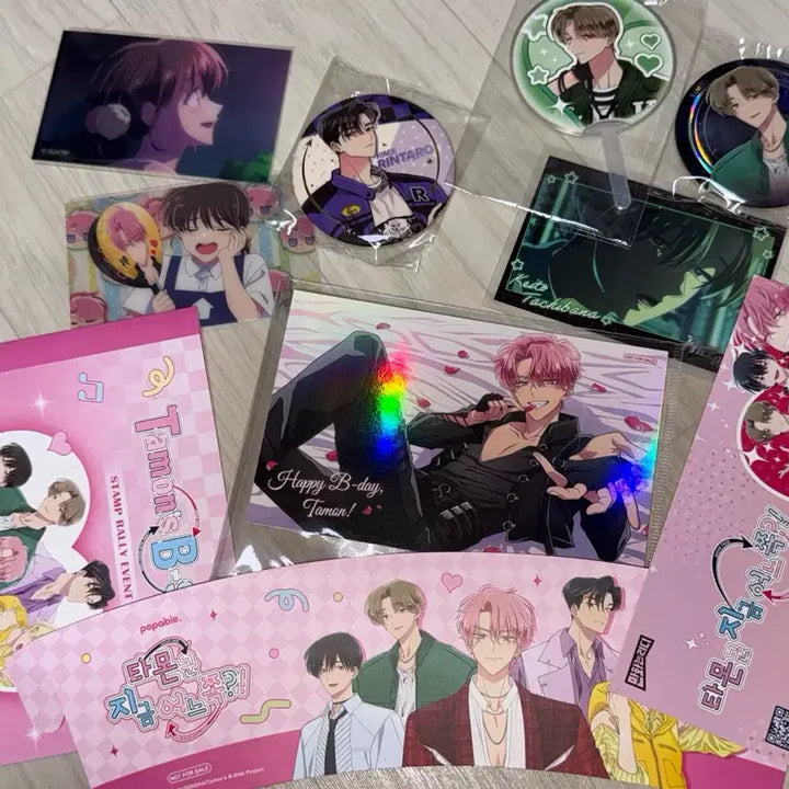 [BUNJANG] Tamon-kun Birthday Special Set: Keito, Rintaro Postcard, Photocard, Can Badge / 타몬군 지금 어느쪽?! 엽서 포카 케이토 팝퍼블 생일 특전 린타로 캔뱃지