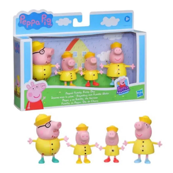 [BUNJANG] Peppa Pig Family Rainy Day Outfit Figure Set (Sealed) / 미개봉)박스O 페파피그 가족 우비 피규어 세트