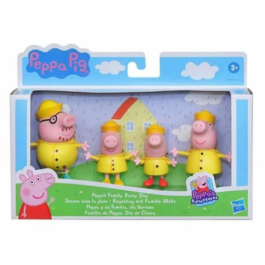 [BUNJANG] Peppa Pig Family Rainy Day Outfit Figure Set (Sealed) / 미개봉)박스O 페파피그 가족 우비 피규어 세트