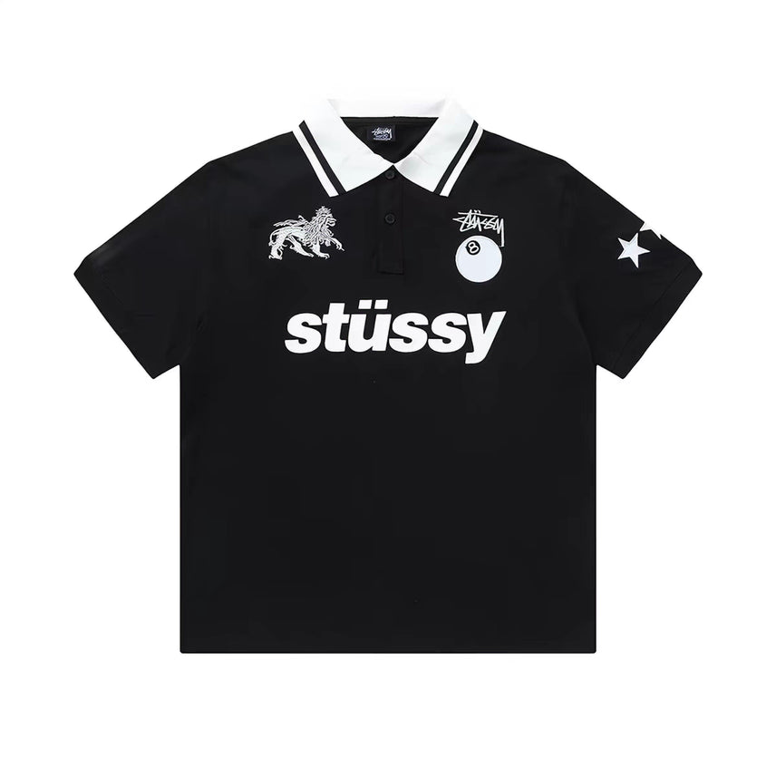 [BUNJANG] Stussy World Tour Short Sleeve Polo T-Shirt / 스투시 월드투어 반팔 카라티