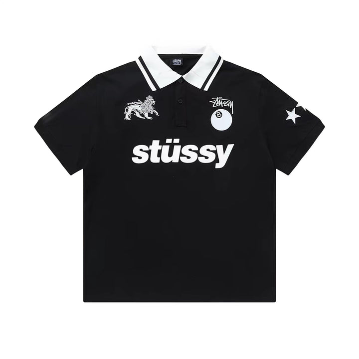 [BUNJANG] Stussy World Tour Short Sleeve Polo T-Shirt / 스투시 월드투어 반팔 카라티