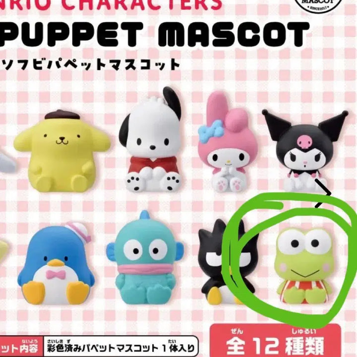 [BUNJANG] Sanrio Characters Soft Vinyl Puppet Kerokeropi Figure / (마지막 할인) 산리오 캐릭터즈 소프비 퍼펫 케로케로피 피규어