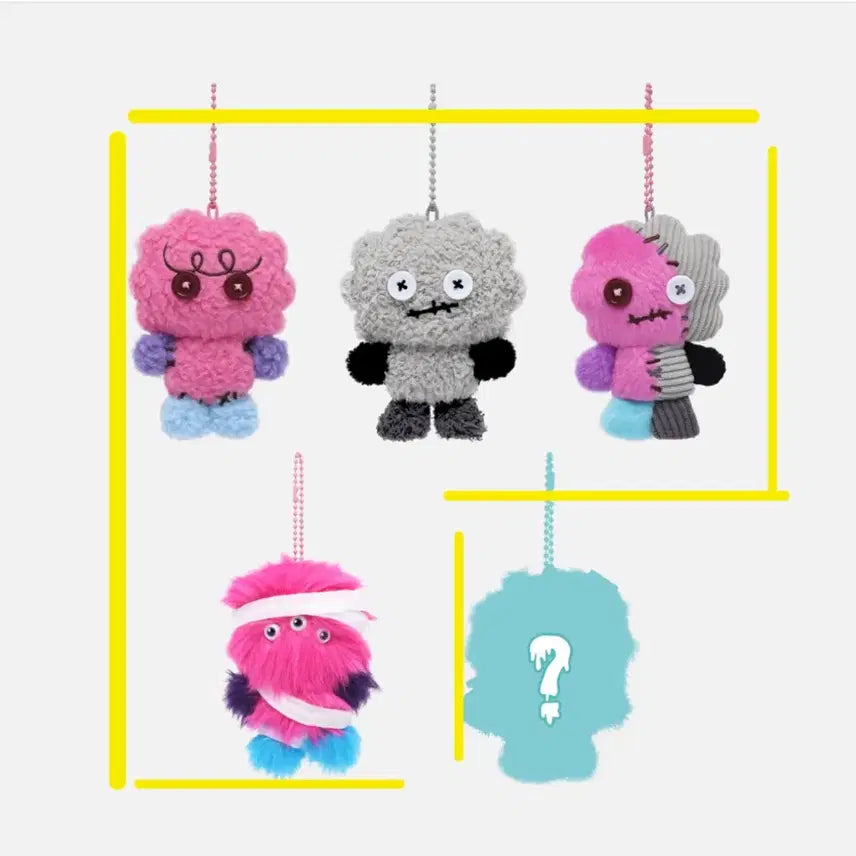 [BUNJANG] SHINee Key Bokbok 4-Type Bundle Plush Doll 10cm / 샤이니 키 복복 북북 복북 부욱 4종 일괄 복실이 인형 10cm 미사용