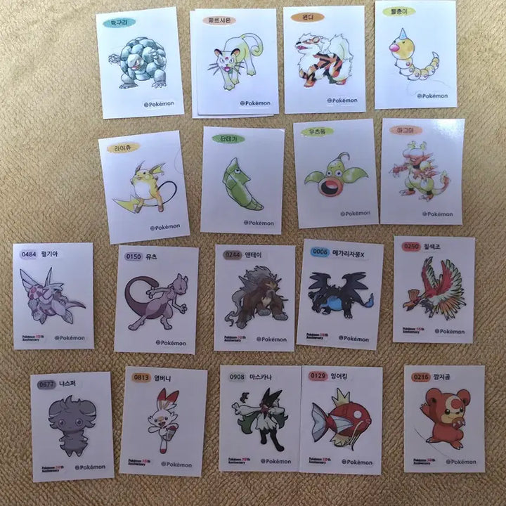 [BUNJANG] Pokemon Stickers Bundle Set (Mewtwo, Entei, Lugia, Mega Charizard, etc.) / 포켓몬 띠부실 일괄양도 [뮤츠,앤테이,칠색조,메가리자몽] 등등