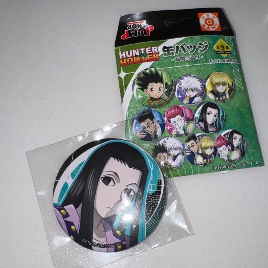 [BUNJANG] Hunter x Hunter Illumi Can Badge (Sealed) / 점프샵 이르미 캔뱃지 (미개봉 새상품)
