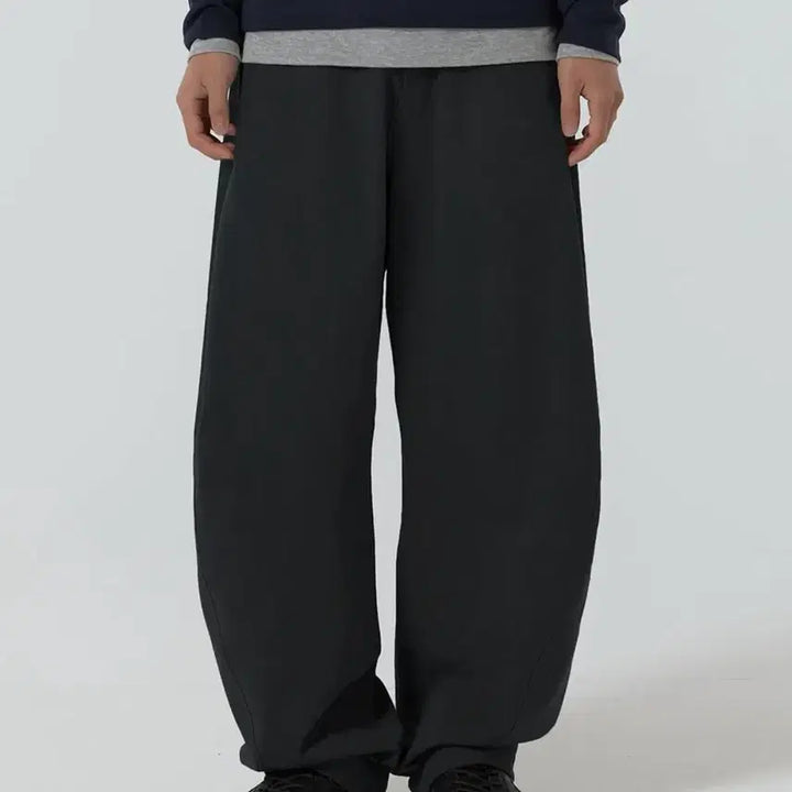 [BUNJANG] Jooang Homme Refined Cotton Curved Pants (Charcoal) / 주앙옴므 리파인드 코튼 커브드 팬츠 (차콜)
