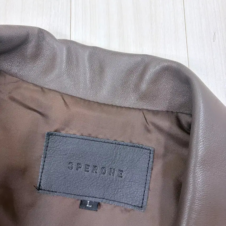 [SOLD OUT] 스페로네 램스킨 오벌 포켓 자켓 (브라운) 오버 가죽자켓,a2