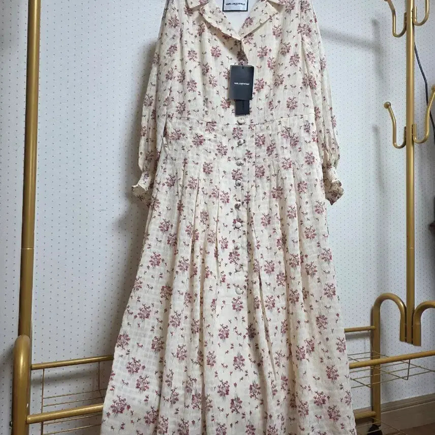 [BUNJANG] Karl Lagerfeld Floral Chiffon Long Dress Size 66 (New) / 칼라거펠트 플로럴쉬폰 롱원피스66사이즈(새상품)