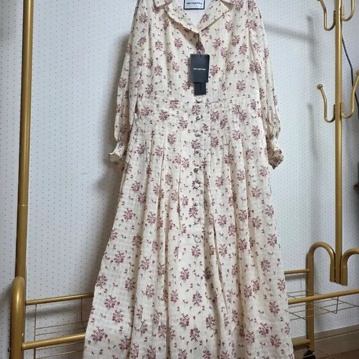 [BUNJANG] Karl Lagerfeld Floral Chiffon Long Dress Size 66 (New) / 칼라거펠트 플로럴쉬폰 롱원피스66사이즈(새상품)