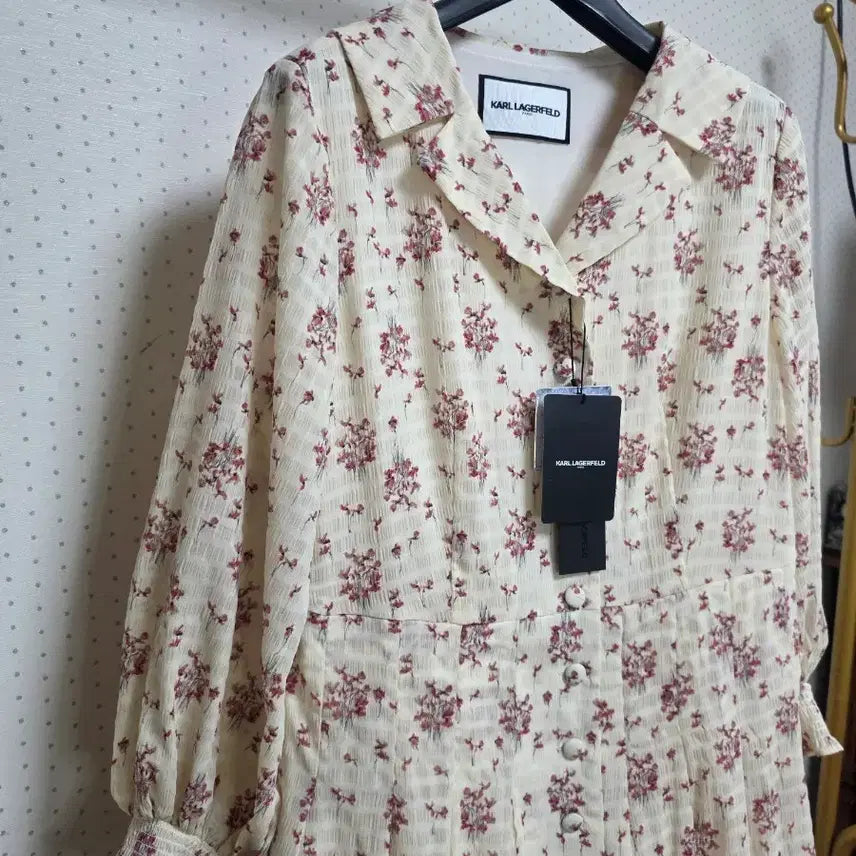 [BUNJANG] Karl Lagerfeld Floral Chiffon Long Dress Size 66 (New) / 칼라거펠트 플로럴쉬폰 롱원피스66사이즈(새상품)