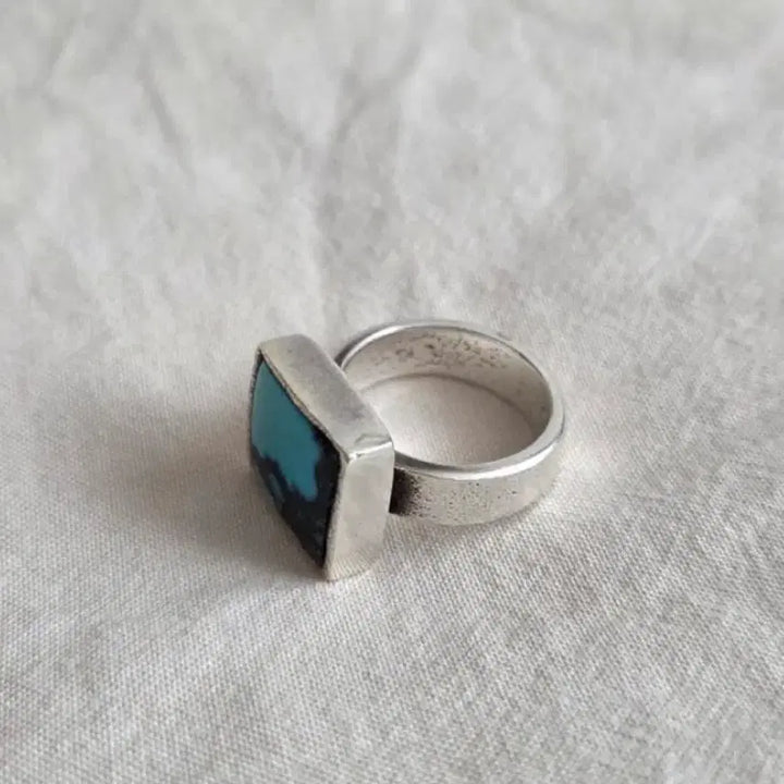 [BUNJANG] Harpo Paris Unglammaus Turquoise Silver Ring Size 12 / [12호] Harpo paris 언글래마우스 터키석 실버 반지