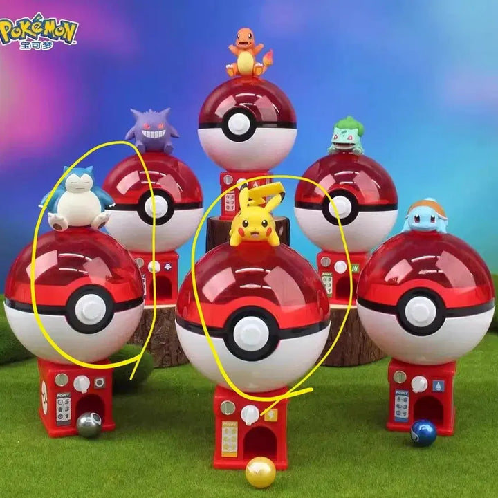 [BUNJANG] Pokemon Mini Gachapon Machine Pikachu &amp; Snorlax Bundle / 포켓몬 미니 가챠머신 피카츄 &amp; 잠만보 일괄 판매합니다