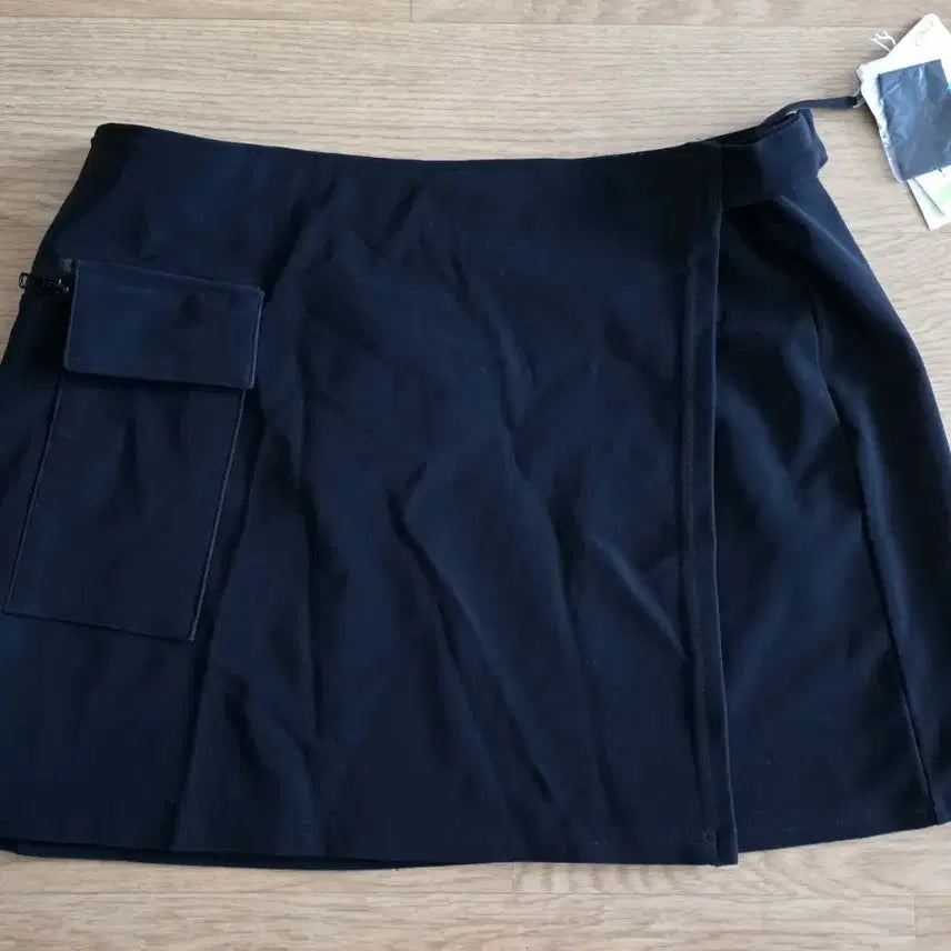[BUNJANG] Fresco Black Cargo Wrap Skirt / 블랙 카고 랩스커트