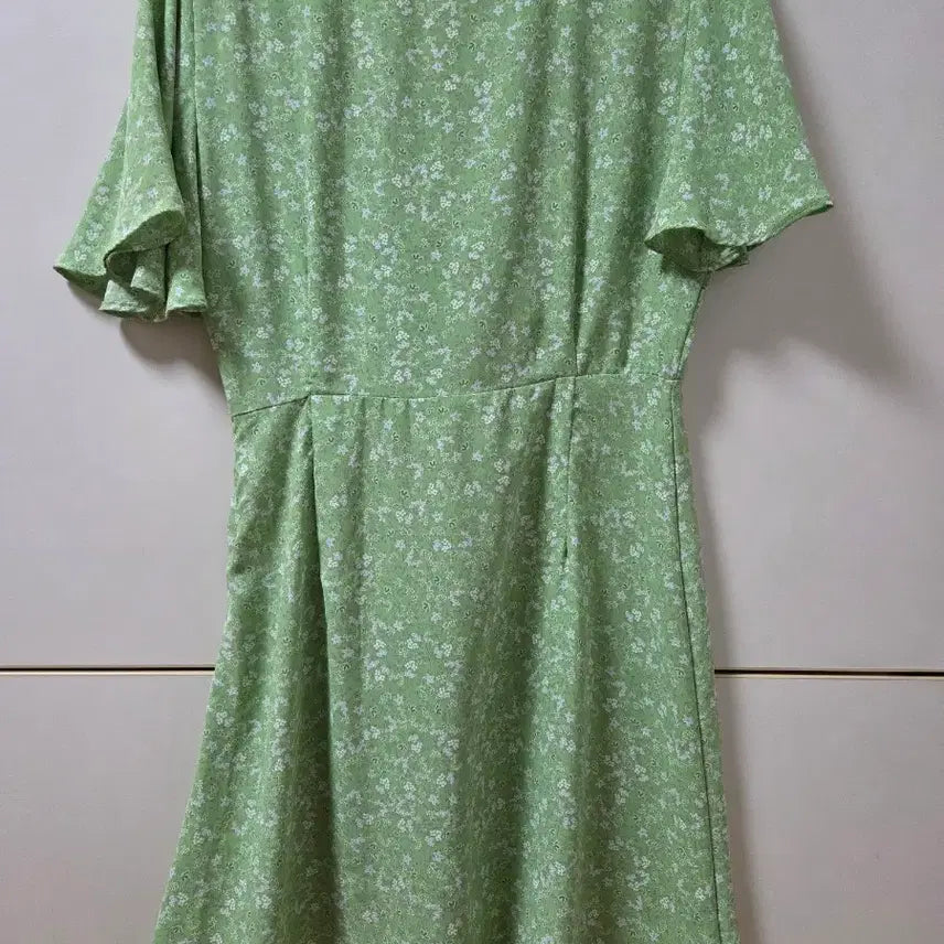[BUNJANG] Zara Floral Pattern Mini Dress Green M / 자라 플라워패턴 그린 미니 원피스 M